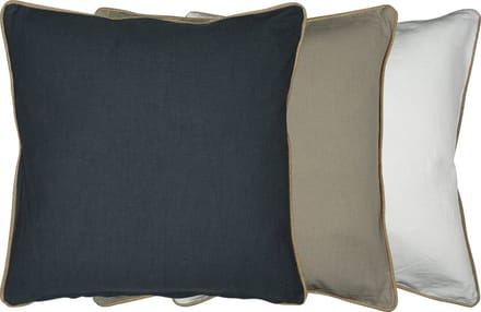 kussen wit met jute bies 55x55cm*
