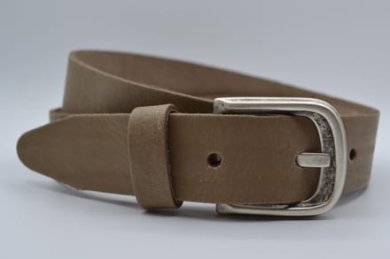 Echt lederen taupe casual damesriem / herenriem - Maat 85 jeansriem