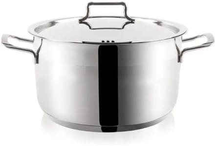 Hascevher Anett – kookpan – 24x14 cm 6,5 l – 18/10 RVS – zilver – triplexbodem inductie