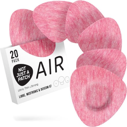 Not Just a Patch - Air - Pink sensor patches - sensorpleisters - Pleister voor Freestyle Libre, Medtronic & Dexcom