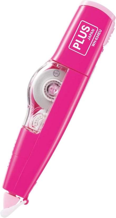 Roze correctieroller 2-weg voor hele woorden en letters - 6m 4,2mm