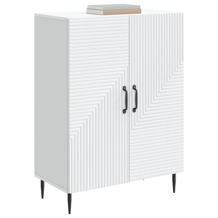 vidaXL - Dressoir - Wit - 66 - x - 34,5 - x - 89,5 - cm - Bewerkt - hout