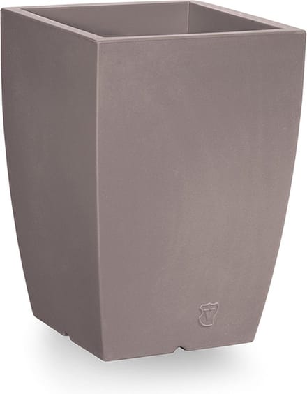 VECA - Bloempot Genesis, vierkant, H50 cm, taupe