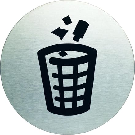Pictogram|Deurbordje|Vuilnisbak