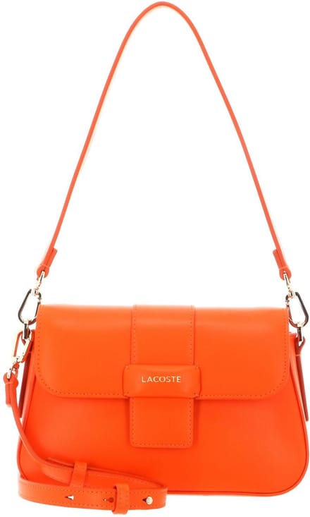 LACOSTE schoudertas Flap Crossover Bag Scarlet Ibis neonoranje