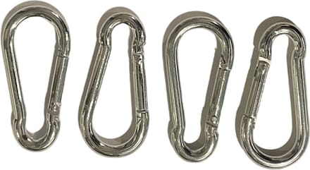 Karabijnhaak - Musketonhaak - DIN 5299C Ø8,00x80 Zn - 4 stuks