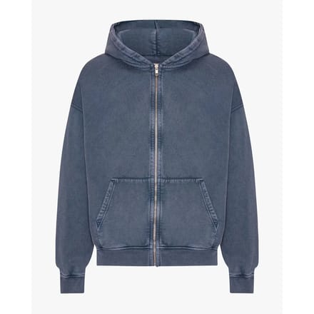 Oversized hoodie met volledige rits Colorful Standard Organic Neptune Blue