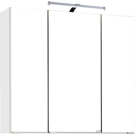 HELD Badkamer spiegelkast Bologna 3D (LED opbouwlamp, wit, 70 cm)