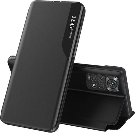 Hoesje geschikt voor Xiaomi Redmi Note 11 / Redmi Note 11S - Techsuit eFold Book Case - Zwart