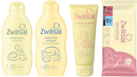 Zwitsal - SET - Shampoo / Wasgel / Zachte Creme / Billendoekjes Sensitive