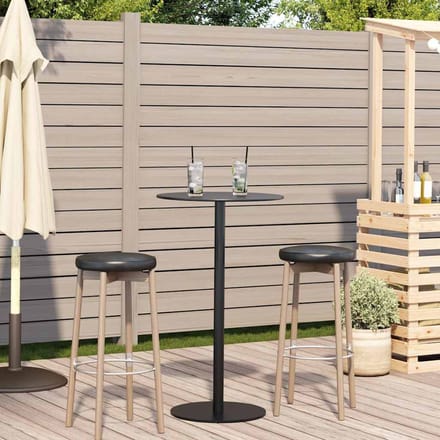 vidaXL - Tuintafel - rond - Ø60x105 - cm - staal - zwart