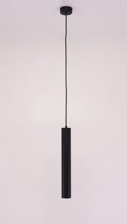 Hanglamp mat zwart cilinder koker 50cm