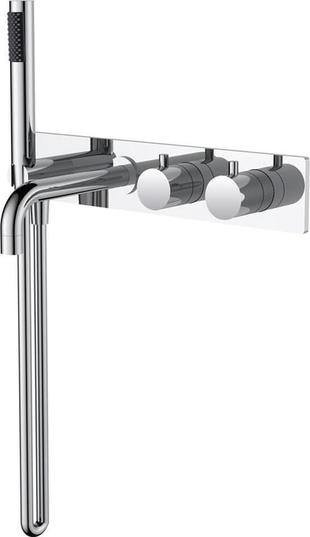 Wiesbaden Style badthermostaat muur inbouw chroom