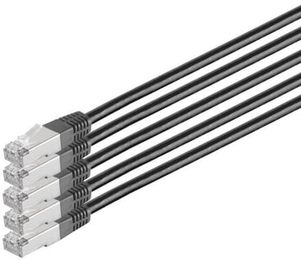 Patchkabel cat 6 S/FTP PIMF HF VE5 schwarz 0,5m