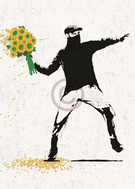 Kunstdruk Edition Street - Flower thrower 50x70cm