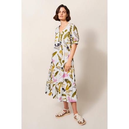 White Stuff Jolene Cotton Mini Dress White Taglia: 14 REGULAR | Abiti Midi Outlet | Donna | Bianco