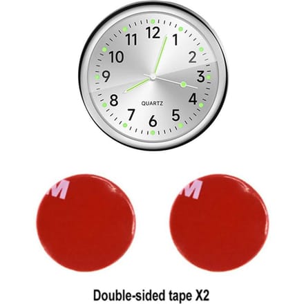 Horloge de tableau de bord de voiture de luxe – Mini horloge à quartz haut de gamme pour intérieur de voiture, accessoires de décoration automobile au design moderne violet