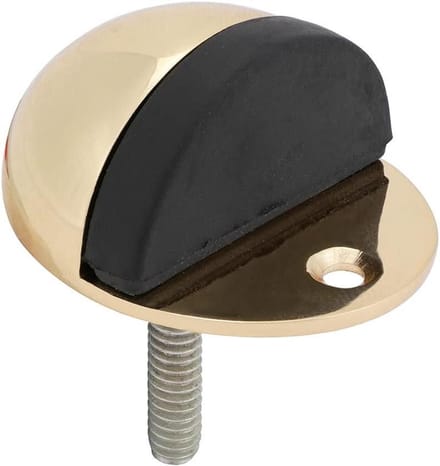 Ovale Deurstop - Vloer Stopper - Bescherming Deuren - Rubberen Buffer - 47mm - Zilver