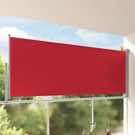 vidaXL - Tuinscherm - uittrekbaar - 140x300 - cm - rood