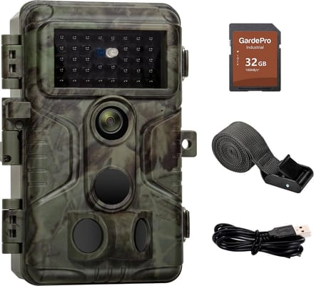 Wildcamera - Nachtzicht Camera - Dieren Observeren - 0.1s Snelle Trigger - 32 GB SD - Camouflage