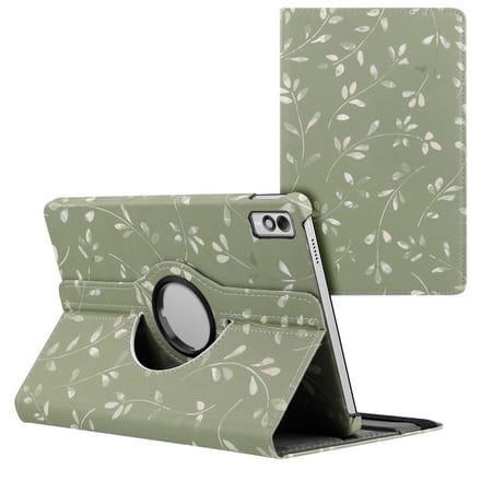 imoshion 360° Draaibare Design Bookcase voor de Lenovo Tab M10 5G - Green Flowers