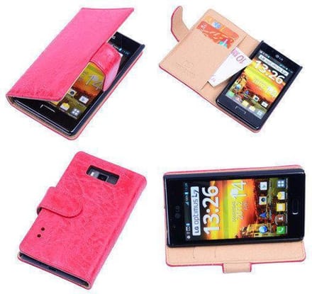 Bestcases Vintage Rood Book Cover LG Optimus L7 P700