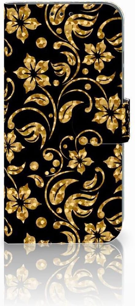 Honor 10 Lite Hoesje Gouden Bloemen