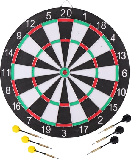 Darbord - inclusief 6x dartpijlen - D42 cm - dart set