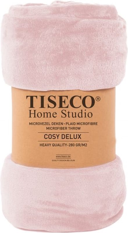 Tiseco Home Studio - Deken COSY DELUX - microflannel - 280 g/m² - 130x160 cm - Roze
