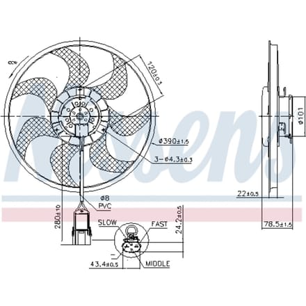 Ventilator NISSENS 850070