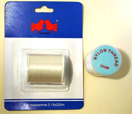 2 rollen kralendraad transparant 0,15mm x 200M = 400 meter ®Pippashop
