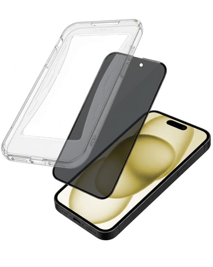 Anti-Spy Screenprotector - Geschikt voor Apple iPhone 15 Plus - Met Installatie Kit - Flexibel Glas - Privacy Beschermglas - Tempered Glass - Screen Protector