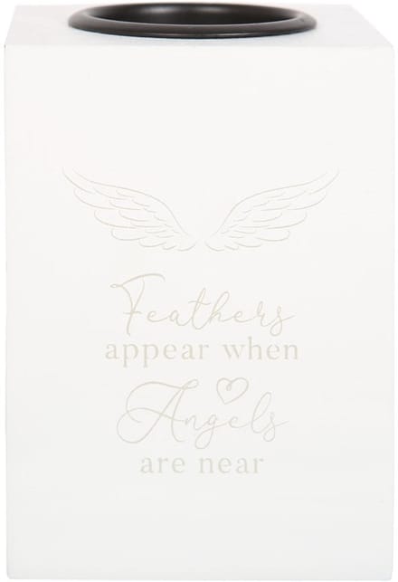 Something Different - Theelichthouder - Feathers appear Angel wings - Wit