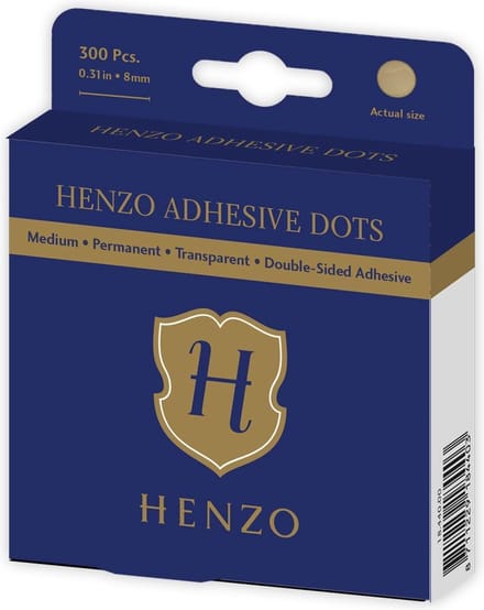 Fotoplakkers - Henzo - Adhesive dots 8 mm - 300 stuks - Zelfklevend permanent - Transparant