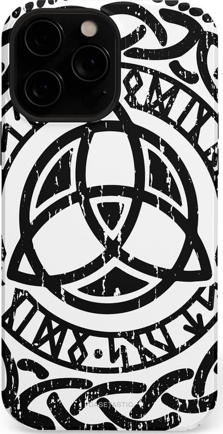 Casetastic hoesje geschikt voor Apple iPhone 13 Pro Max - MagSafe - Dubbellaagse bescherming - Valhalla eer - Fashion Case - Wit Zwart Grijs