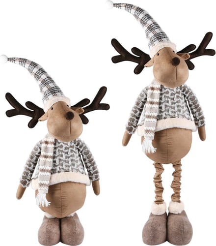 Dekoratief | Rudolf uitrekbaar, bruin/beige, textiel, 22x17x91cm | A225812
