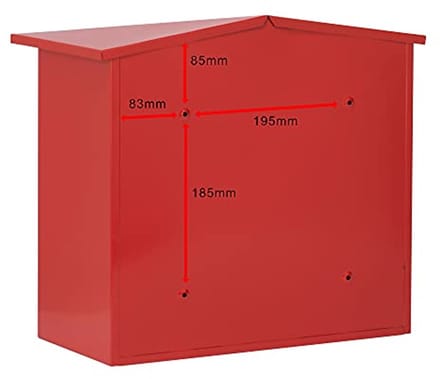 Metalen brievenbus - Rood - Weerbestendig, Veilig en Ruimtebesparend
