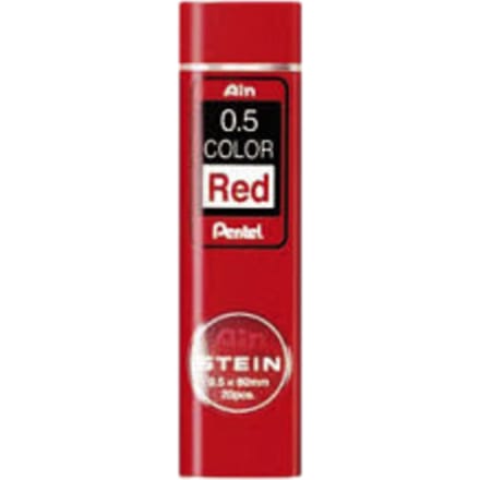 Potloodstift Pentel Ain Stein HB 0.5mm rood koker à 20 stuks