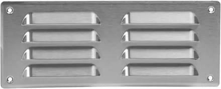 Metalen ventilatierooster vierkant 260x105 mm rvs - MR26105i
