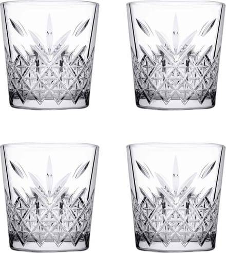 Pasabahce Timeless - Waterglazen - Stapelbaar - 34 cl - 4 stuks - Transparant - Conisch Glas