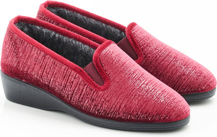 Damart - Iriserende Thermolactyl pantoffels - Dames - Rood - 41