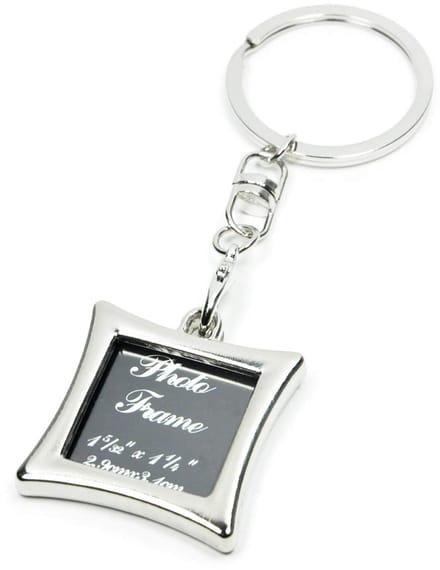 Jumada's - Foto Frame Sleutelhanger - Vierkant - Zilver