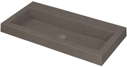 INK Dock Wastafel Quartz Zonder Kraangat - 800x400x60 mm - Quartz Beton