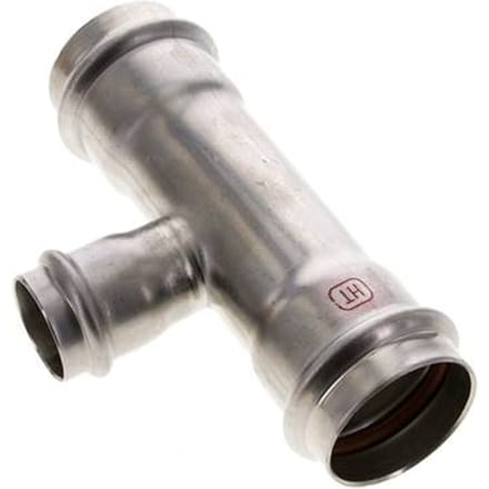 Tee Press Fitting - 28mm & 42mm Persmof - RVS