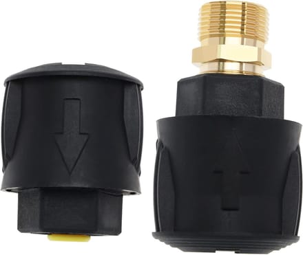 Hogedruk Koppeling - Slang Adapter - Hogedruk Reinigen - Snelkoppeling Systeem - M22 14mm - Zwart