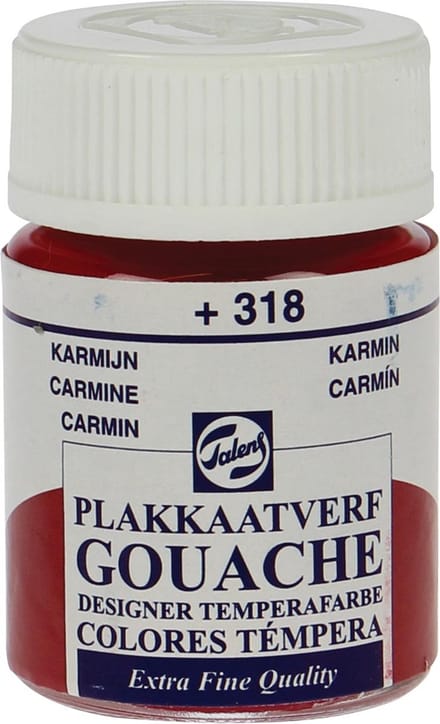 Talens plakkaatverf Extra Fijn flacon van 16 ml, karmijn 10 stuks