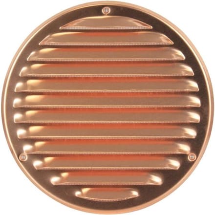 Metalen ventilatierooster rond Ø200 mm koper - MR200Cu