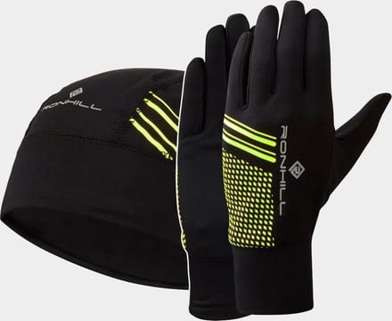 Ronhill Beanie and Glove Set Black | S/M