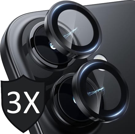 Camera Screenprotector geschikt voor iPhone 16 Plus - 3x Volledig Dekkend Gehard Glazen Tempered Glass Krasbestendige Screen Protector