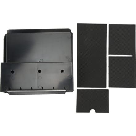 Middenconsole Organizer Opbergdoos Siliconen ABS Telefoons Munten Opbergdoos Vervanging voor Tesla gray
